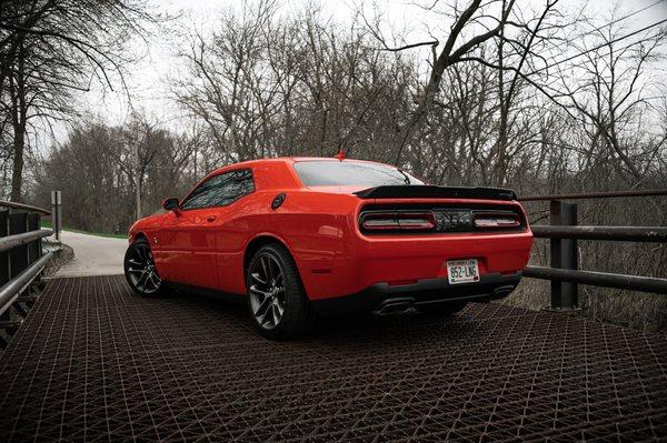 This Dodge Challenger came in for full front paint protection film and a ceramic coating