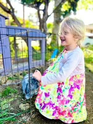 Kids love rabbits!