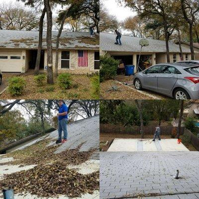 Gutter cleaning/roof cleaning