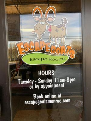 Escape Goats Escape Rooms in Monroe