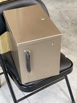 Handle broken off of file chest