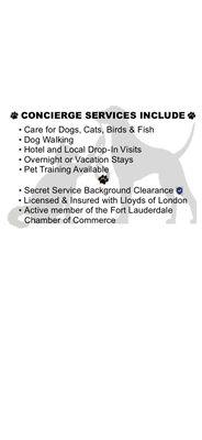 Fun Fur Fluffy Concierge Pet Services including positive reinforcement training.