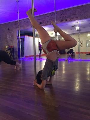 I had never done a headstand before The Girls Room. Just come in with courage to try new things and trust the awesome instructors :)