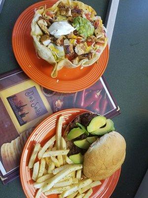 Tortas and taco salad .
Pastor.chicken fajita beef fajita barbacoa carnitas asada ext