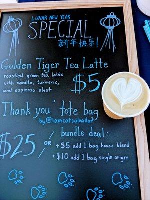 Golden tiger tea latte