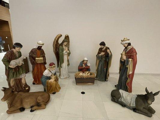 Life-sized Nativity Scene setup during Christmas City U.S.A.