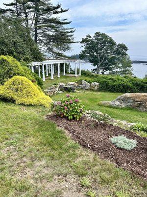 A view of the pergola where the ceremony took place.