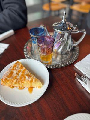 Almond Cake and Mint Tea