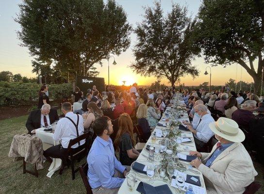 The folding chairs they required us to use, because they overbooked the farm chairs for two weddings (ours and another couple).