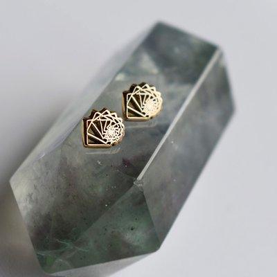 14k gold threaded ends from Sacred Symbols jewelry