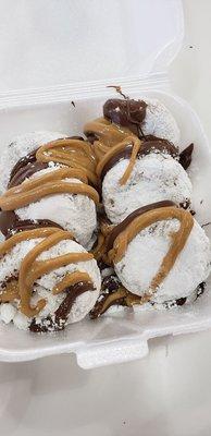 Peanut Butter, Nutella and Powdered Sugar