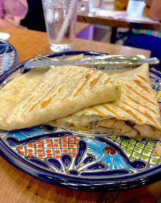 Cheese and Chicken Quesadilla