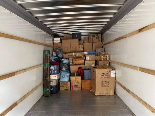 Loading and packing a moving truck