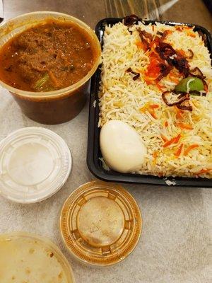 Kadhi chicken curry, Bejawada Chicken biryani