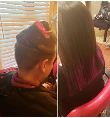 20 inch Extensions On an UnderCut!