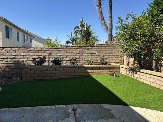 New planter and artificial turf