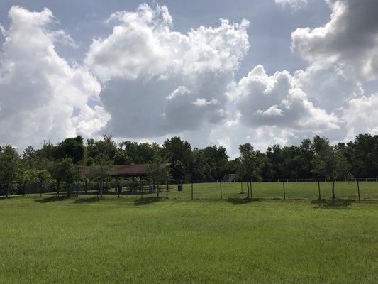 View of baseball and soccer fields