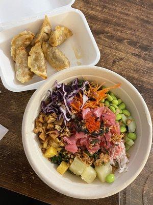 Sumo Poke Bowl, Beef Gyoza (6 Pcs)