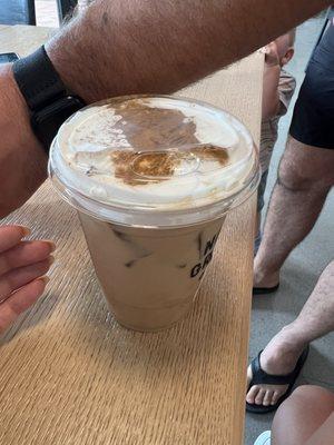 Honeycomb iced latte