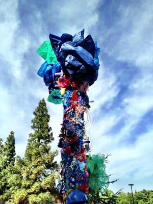 DVC art students make Art Trees out of everyday junk