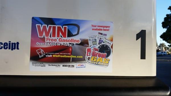 Win free gas and prizes