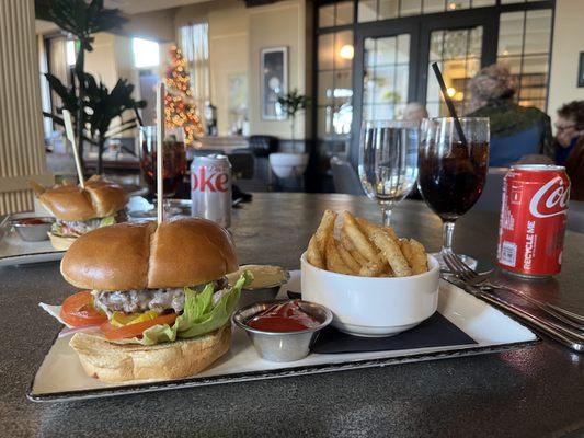 burger with truffle frites