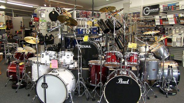 You'll also find drums sets, percussion instruments, & drum accessories.