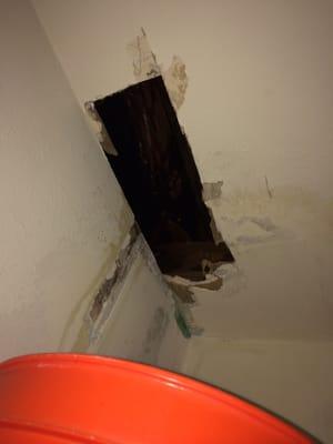 Still cant fix drywall because of leak