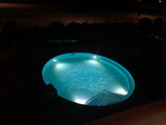 Pool at night.