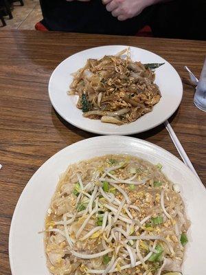 Pad Thai and drunken noodles