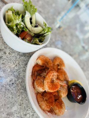 Peel n eat shrimp w side salad