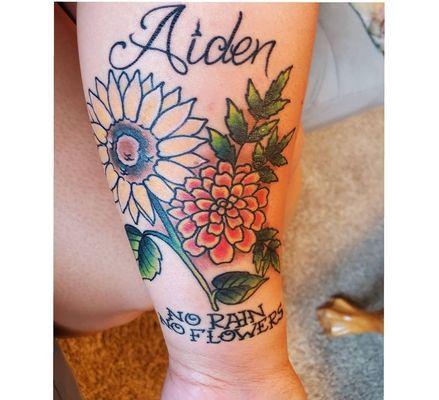 American traditional flowers done by Sean Jackson