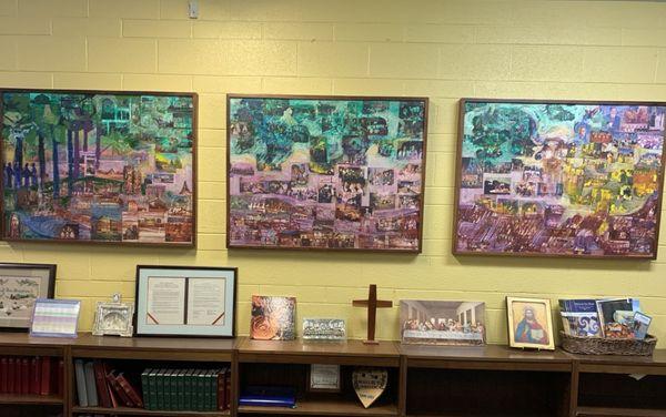 Interior hallway space of the Synod office.