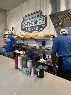 Anthony and Floyd preparing breakfast