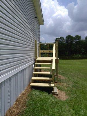 Porch all 4x4 post cemented in the ground 1-1/2 ft.