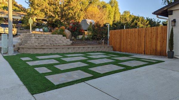 After: Pavers and Turf