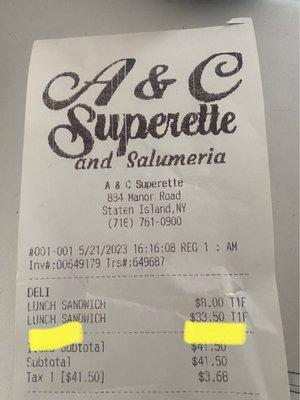 Proof that I can't trust my wife to buy a sandwhich for me without The PTSD that she will come home broke.  After getting robbed.