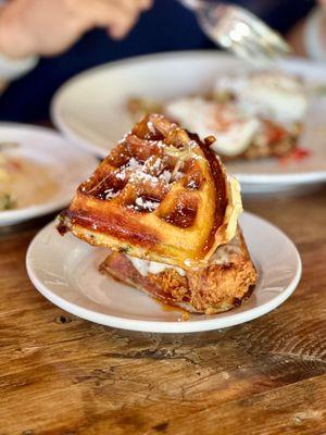 Nashville Hot Chicken & Waffles (half for the table)