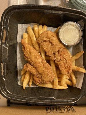 Fries and chicken