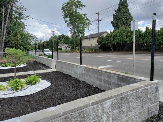 Chain link fence installation