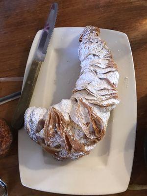 Lobster tail with chocolate cream