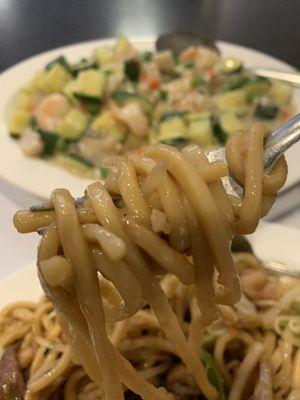 Prawns With Lobster Sauce Assorted Chow Mein