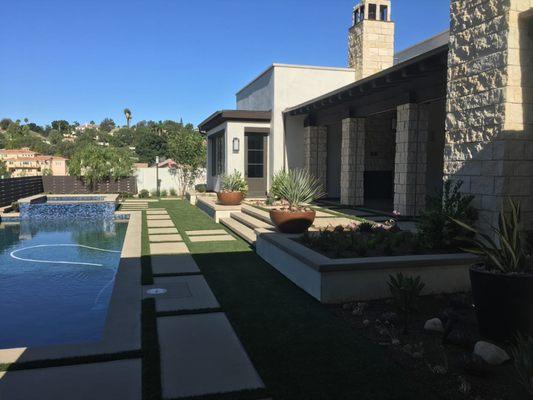 Artificial Turf pool deck