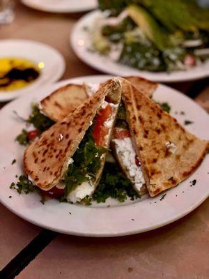 Piadina con Ricotta, Spinaci e Pomodori