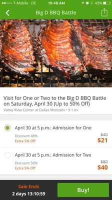 Groupon deal ends in 2days http://ndcc.org/chamber-events/bbq/