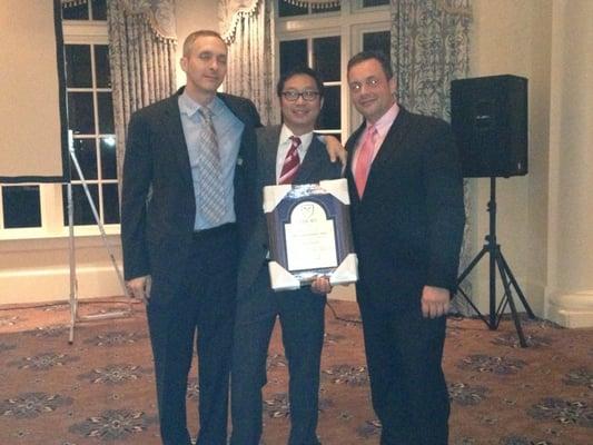 Graduation day from my Robotics/Minimally Invasive Surgery Fellowship.  Dr. Kenneth Organ (Left)  Dr. John Pattaras (Right)