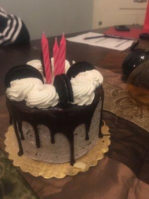 Small Oreo cake from Giant Eagle bakery.