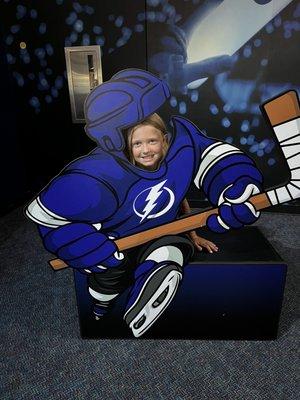 Hockey exhibit at MOSI.