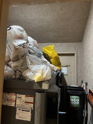 Trash room piled to the ceiling. The stench was horrible!