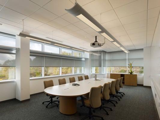 Conference room with a projection system